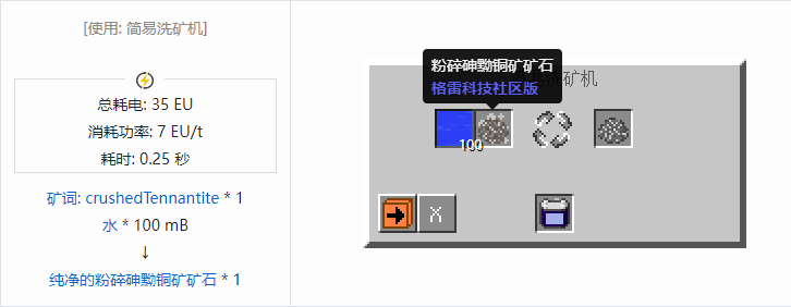 我的世界格雷科技社区版纯净的粉碎矿石合成表大全