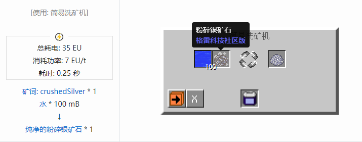 我的世界格雷科技社区版纯净的粉碎矿石合成表大全