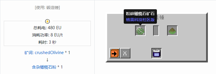 我的世界格雷科技社区版材料合成表大全