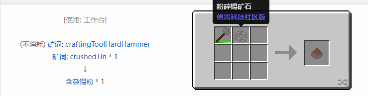 我的世界格雷科技社区版含杂粉合成表大全