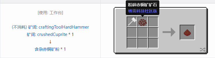 我的世界格雷科技社区版含杂粉合成表大全