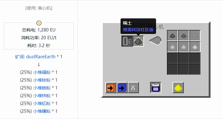 我的世界格雷科技社区版小堆粉合成表大全