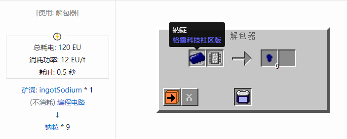 我的世界格雷科技社区版粒合成表大全