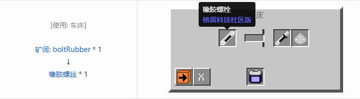 我的世界格雷科技社区版螺丝合成表大全