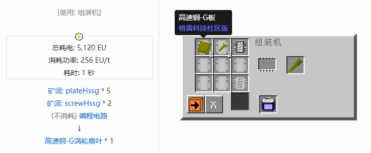 我的世界格雷科技社区版材料合成表大全