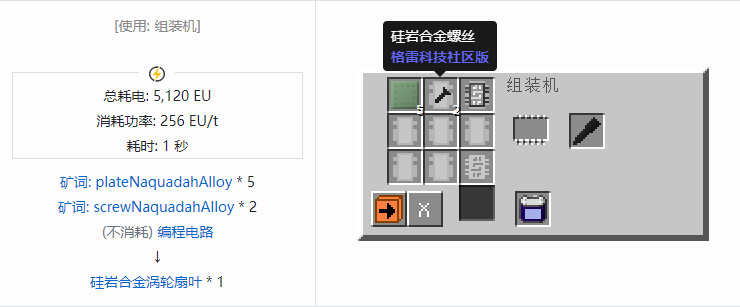 我的世界格雷科技社区版材料合成表大全