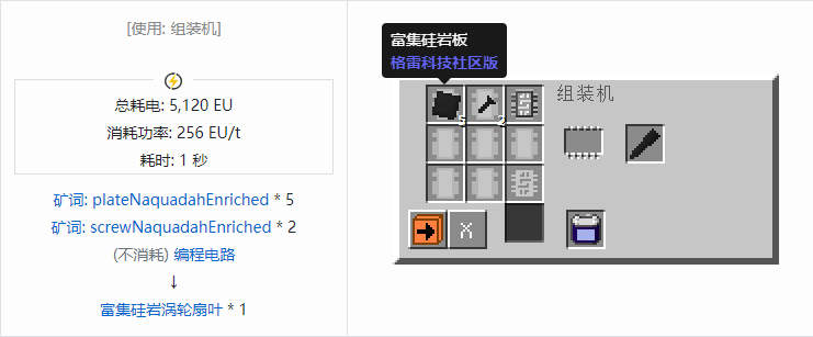 我的世界格雷科技社区版材料合成表大全