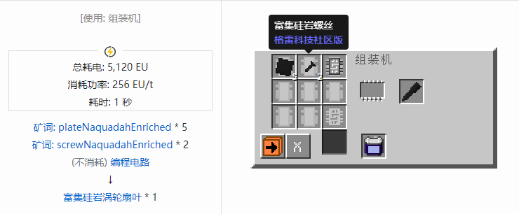 我的世界格雷科技社区版材料合成表大全