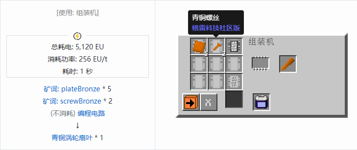 我的世界格雷科技社区版材料合成表大全