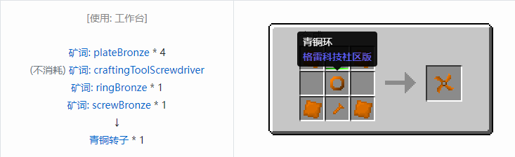 我的世界格雷科技社区版材料合成表大全