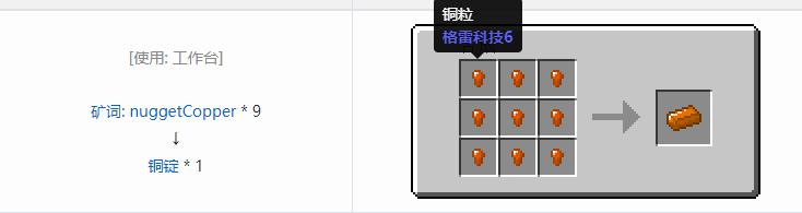 我的世界格雷科技社区版锭合成表大全