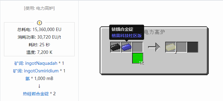 我的世界格雷科技社区版锭合成表大全