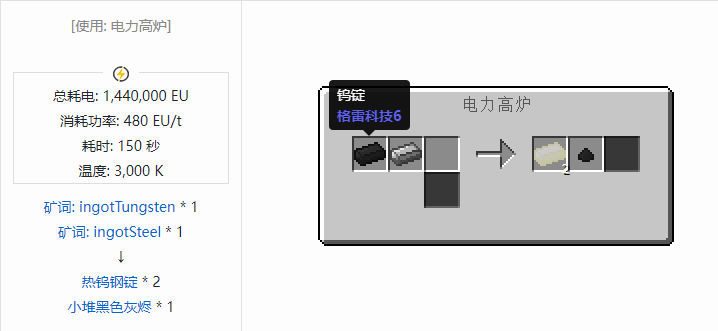 我的世界格雷科技社区版锭合成表大全