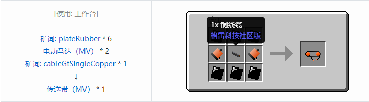 我的世界格雷科技社区版核心机器组件合成表大全