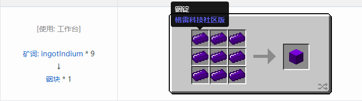 我的世界格雷科技社区版压缩方块合成表大全