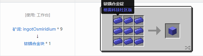 我的世界格雷科技社区版压缩方块合成表大全