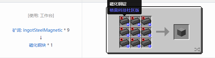 我的世界格雷科技社区版压缩方块合成表大全