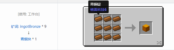 我的世界格雷科技社区版压缩方块合成表大全