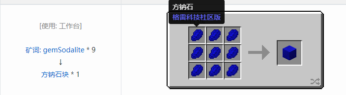 我的世界格雷科技社区版压缩方块合成表大全