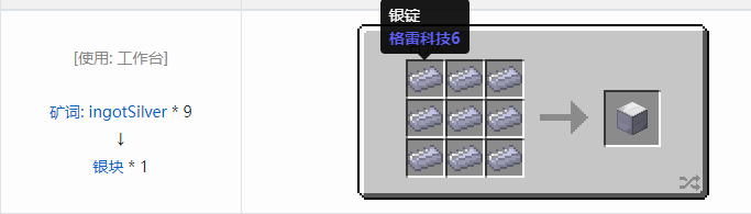我的世界格雷科技社区版压缩方块合成表大全