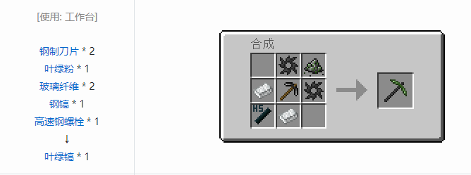 我的世界HBM的核科技工具合成表大全