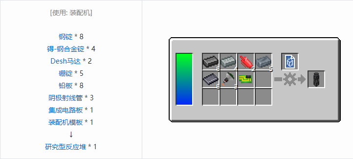 我的世界HBM的核科技模组功能性方块合成表大全