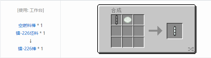 我的世界HBM的核科技模组燃料棒合成表大全