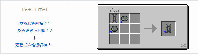 我的世界HBM的核科技模组燃料棒合成表大全