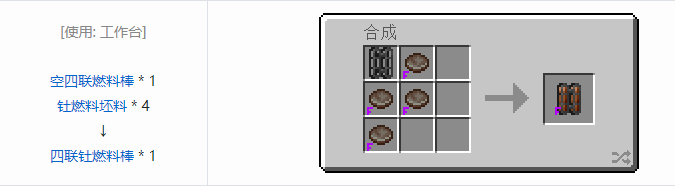 我的世界HBM的核科技模组燃料棒合成表大全