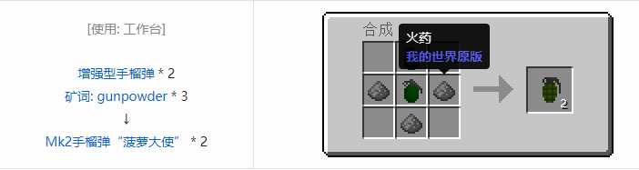 我的世界HBM的核科技模组投掷物合成表大全