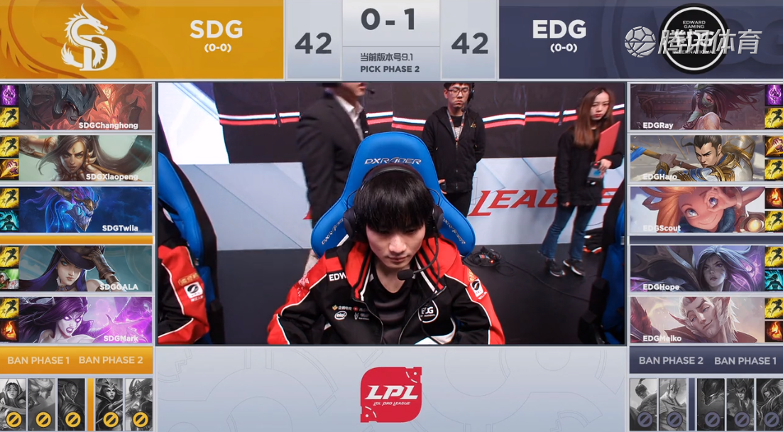 2019LPL春季赛常规赛1月15日EDG VS SDG第一周比赛
