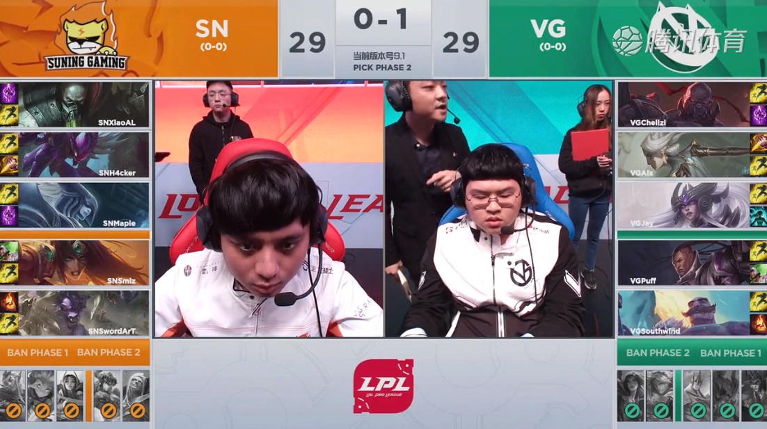2019LPL春季赛常规赛1月16日SN VS VG第一周比赛