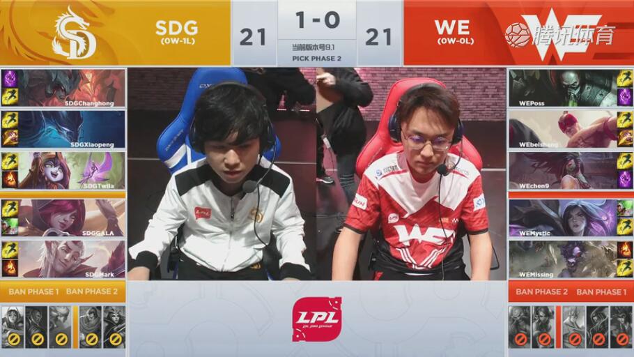 2019LPL春季赛常规赛1月19日WE VS SDG第一周比赛