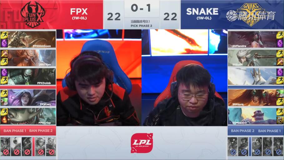 2019LPL春季赛常规赛1月20日FPX VS SS第一周比赛