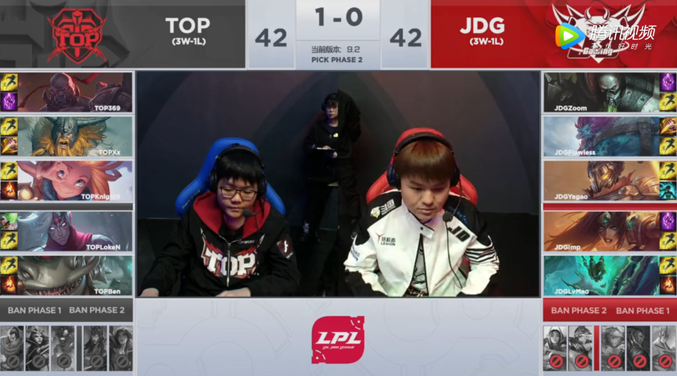 2019LPL春季赛常规赛2月18日TOP VS JDG比赛视频回顾