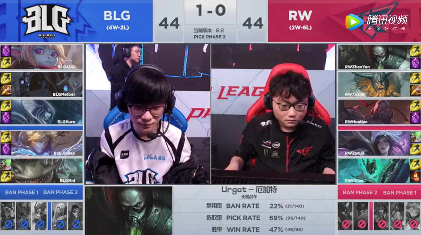 2019LPL春季赛常规赛3月2日RW vs BLG比赛视频回顾