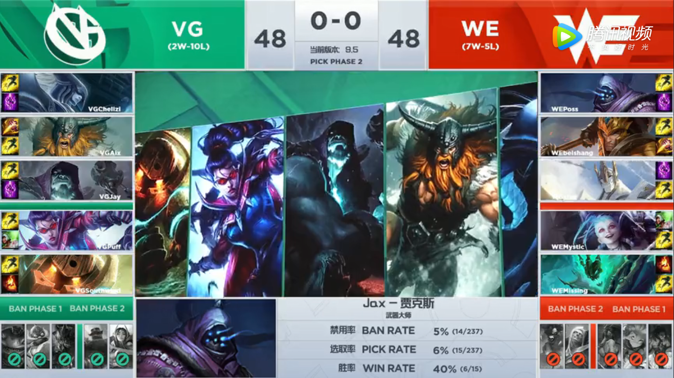 2019LPL春季赛常规赛3月24日VG VS WE比赛视频回顾