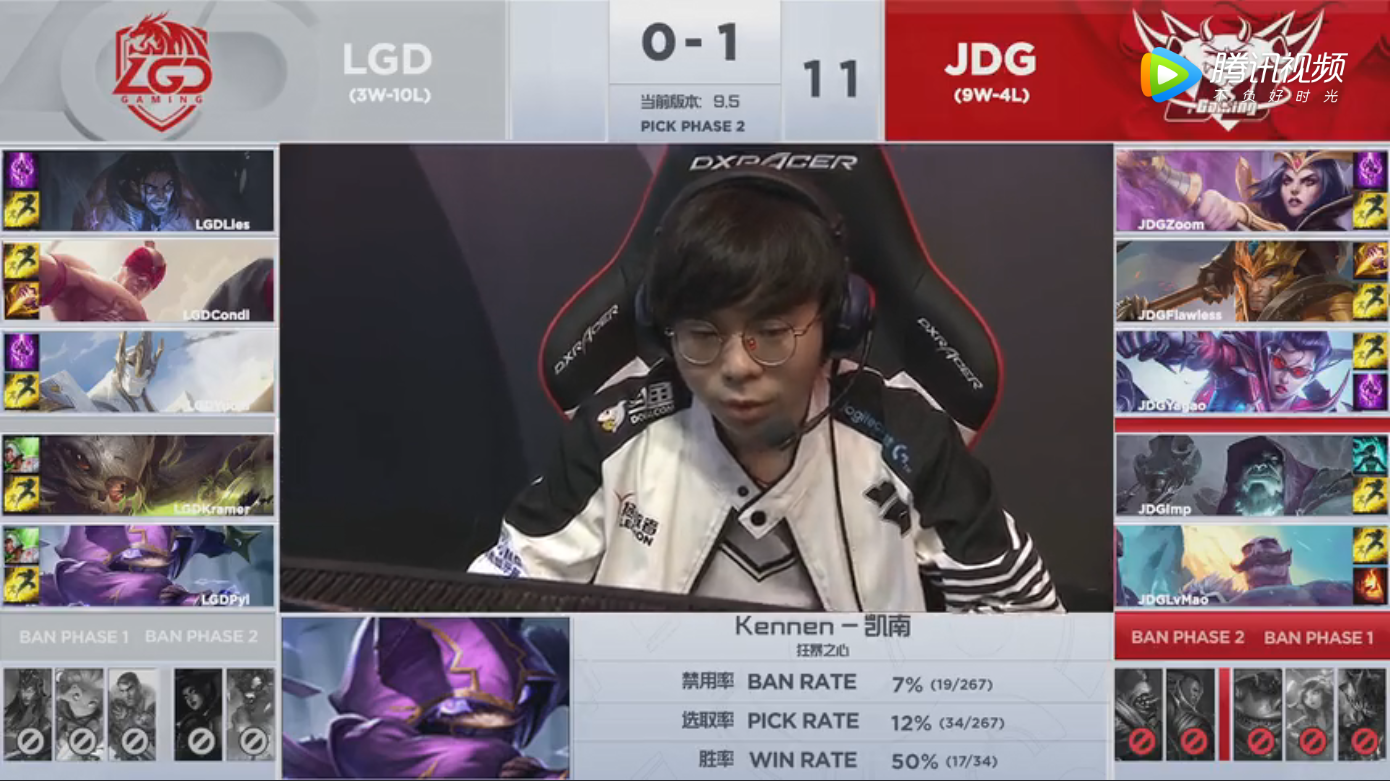 2019LPL春季赛常规赛3月26日JDG VS LGD比赛视频回顾