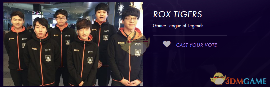 UZI入选TGA最佳电竞选手提名 英雄联盟游戏获11项奖项提名