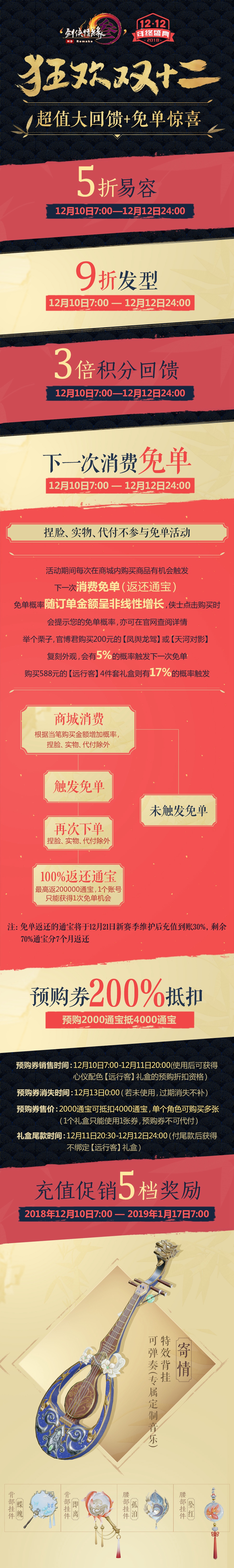 《剑网3》双十二抢购今晚开启 捏脸五折数据大全