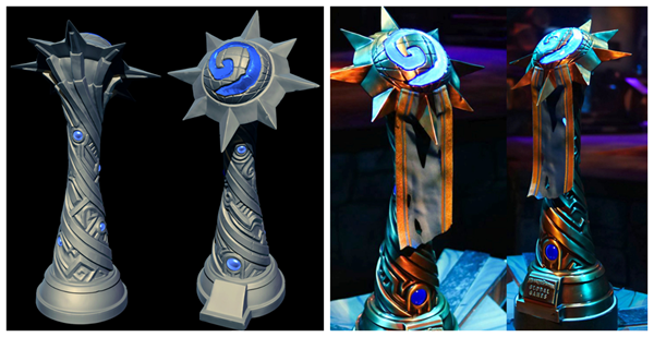 《炉石传说》2018冠军奖杯设计过程公布