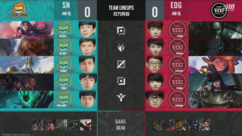 《LOL》德玛西亚杯12月22日SN vs EDG比赛战报