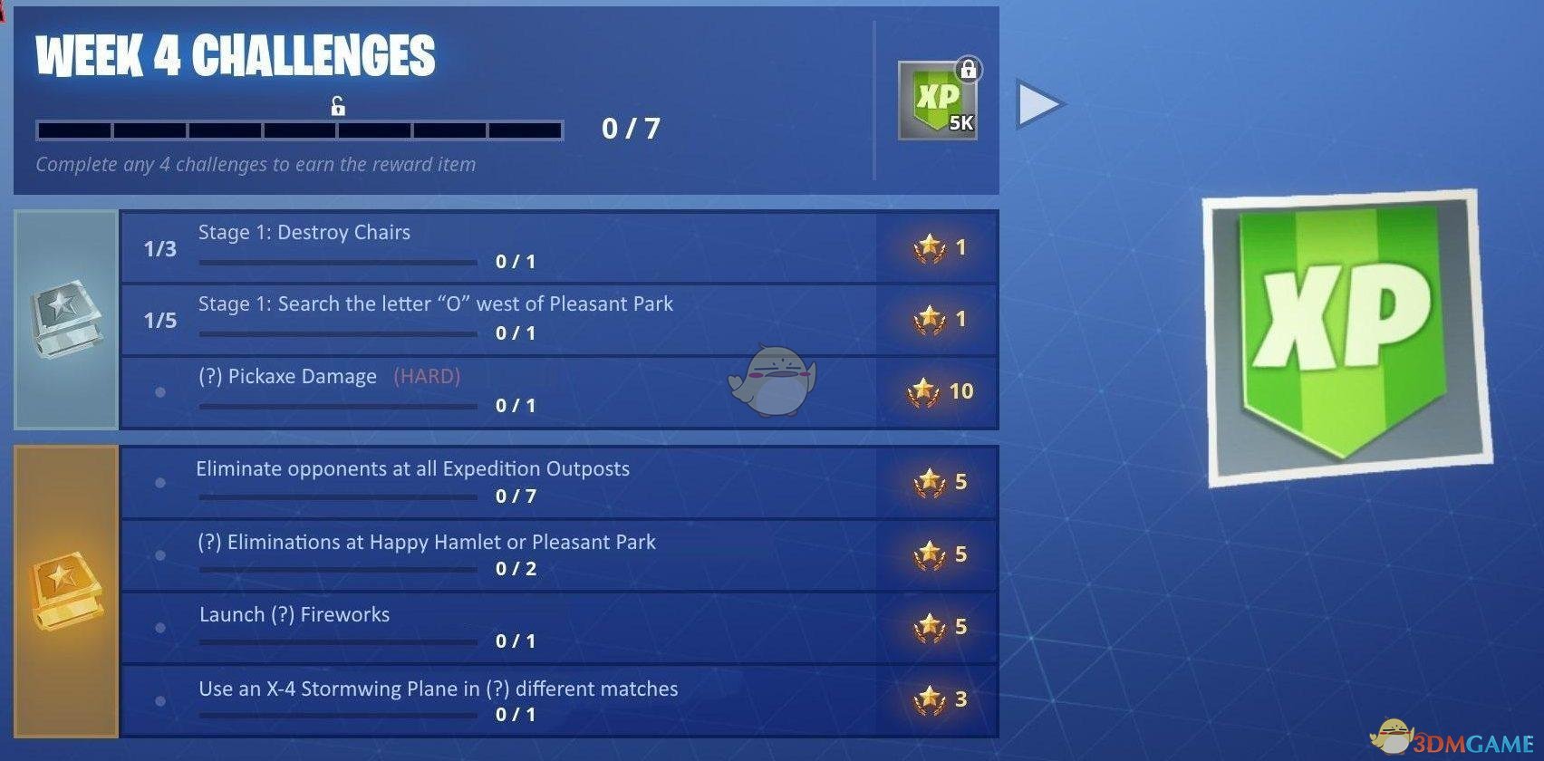 堡垒之夜第七赛季第四周挑战任务公布