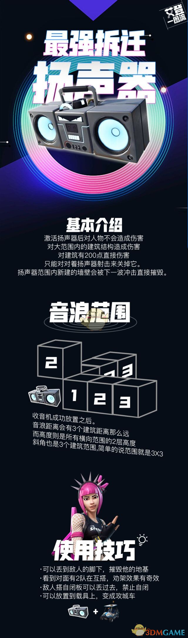 《堡垒之夜》扬声器实战技巧攻略