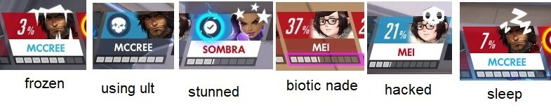 守望先锋PTR新内容：观战模式上方的英雄框会显示更多的状态