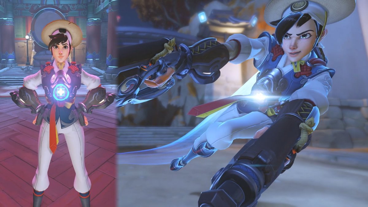 OW韩服官方公布两款女英雄春节皮肤：猎空和奥丽莎