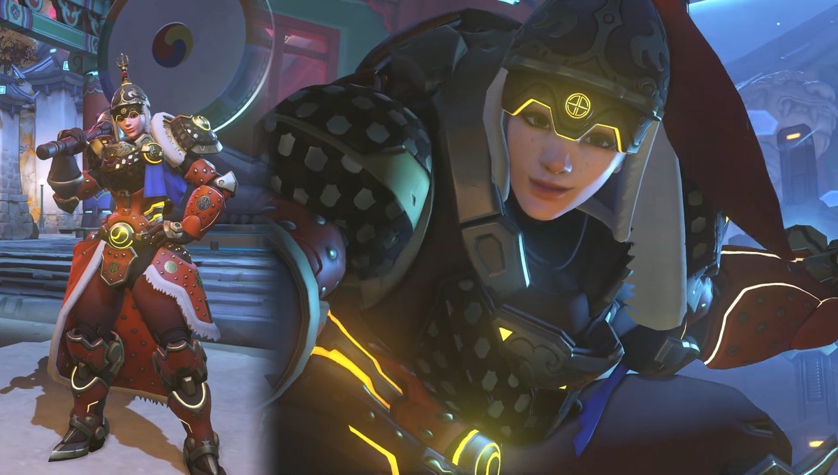 OW韩服官方公布两款女英雄春节皮肤：猎空和奥丽莎