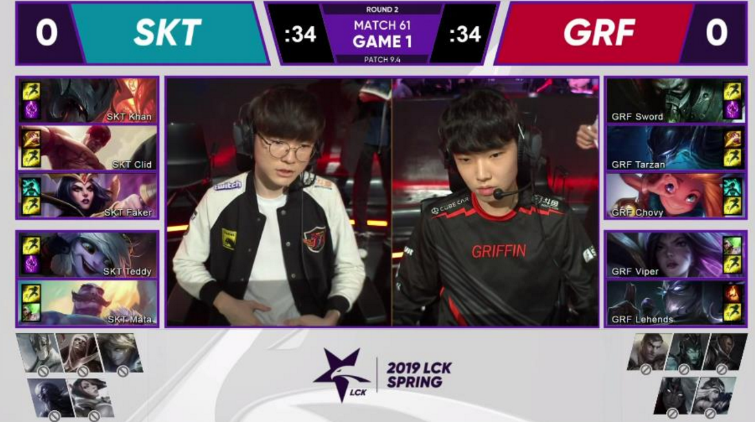 LCK一周战报：GRF惊险偷家击败SKT