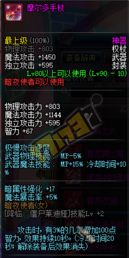 dnf95圣物套属性