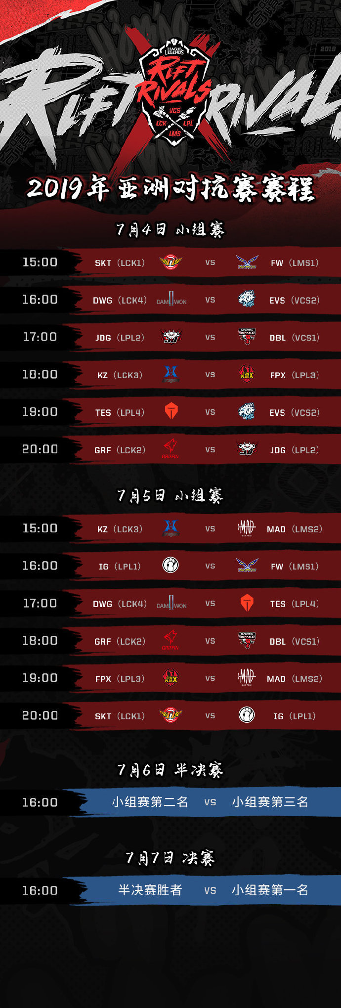 《LOL》洲际赛7月4日赛程 LPL首战JDG对阵DBL